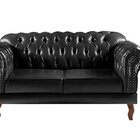 Sofá 2 Lugares Com Puff Decoração Sara Recepção Dom Pedro Che