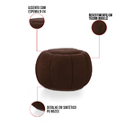 Sofá 2 Lugares Com Puff E Poltrona Giratória Orgânica Cloud B