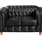 Sofá 2 Lugares Com Puff Luis Xv Decoração Sala Recepção Retrô