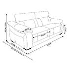 Sofá 2 Lugares Concepción Reclinável Elétrico Couro Azul Escu