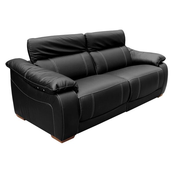 Sofá 2 Lugares Concepción Reclinável Elétrico Couro Preto - I