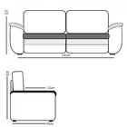 Sofá 2 Lugares Cordoba  Marrom