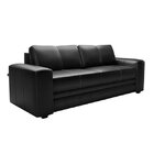 Sofá 2 Lugares Couro Branco Dakota Pés De Madeira