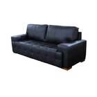 Sofá 2 Lugares Couro Roma Scala Decor Preto