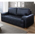 Sofá 2 Lugares Couro Roma Scala Decor Preto