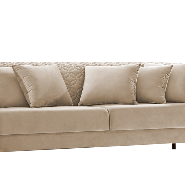 Sofá 2 Lugares Cru Em Veludo 1,76m Magnólia