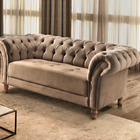 Sofá 2 Lugares Cru Em Veludo 1,84m Zaha