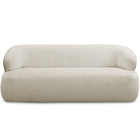 Sofá 2 Lugares Curvo Orgânico Para Sala Living 150cm Barolo L