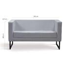 Sofá 2 Lugares Dafne Daf Mobiliário Cinza