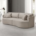 Sofá 2 Lugares Dakota 188 Cm Design Moderno Bege