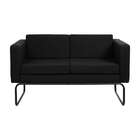 Sofá 2 Lugares Dallas Linho Preto