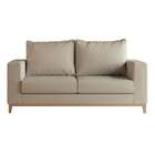 Sofá 2 Lugares Davos Base De Madeira Linho Cotton Bege