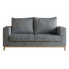 Sofá 2 Lugares Davos Linho Cotton Grafite