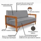 Sofá 2 Lugares De 160 Cm Linho Bex Cinza