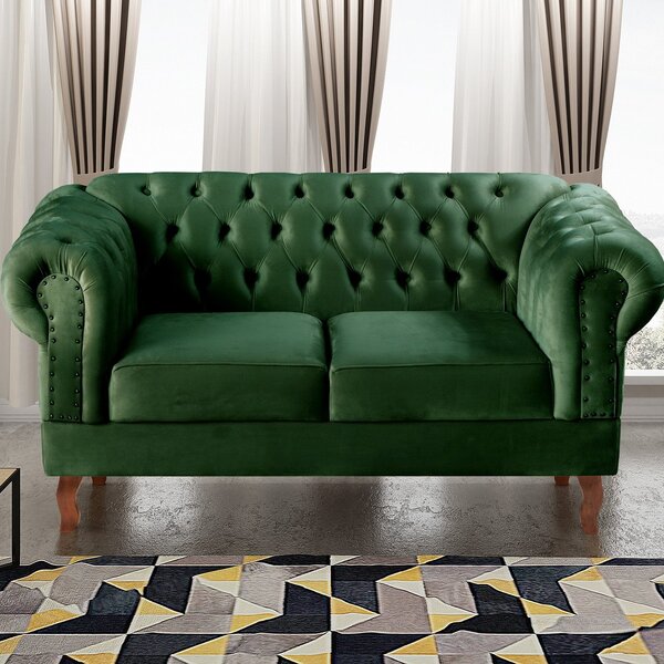 Sofá 2 Lugares Decoração Sara Recepção Dom Pedro Chesterfield