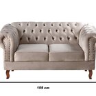 Sofá 2 Lugares Decoração Sara Recepção Dom Pedro Chesterfield