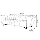 Sofá 2 Lugares Decorativo 178cm Pés Madeira Luare M22 Pu Pret