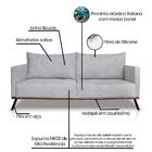 Sofá 2 Lugares Decorativo Atlas 1 60cm Pés Retro Linho Boucle