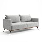 Sofá 2 Lugares Decorativo Atlas 1 60cm Pés Retro Linho Boucle