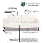 Sofá 2 Lugares Decorativo Atlas 1 60cm Pés Retro Linho Boucle