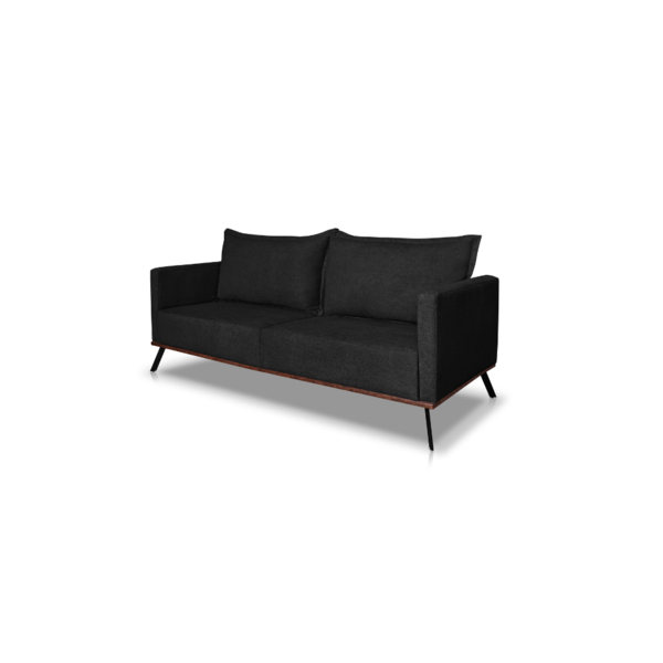 Sofá 2 Lugares Decorativo Atlas 2 00cm Pés Retro Linho Boucle