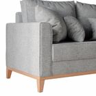 Sofá 2 Lugares Decorativo Beni 1 40cm Base Madeira Linho - Mo