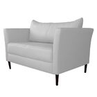 Sofá 2 Lugares Decorativo Sala De Estar 120cm Pés Palito Lubb