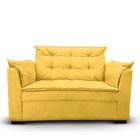 Sofá 2 Lugares Decorativo Sala De Estar Opalla Suede Amarelo