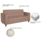 Sofá 2 Lugares Denver Linho Rosê - Doce Sonho Móveis