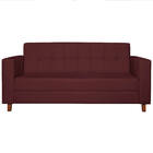 Sofá 2 Lugares Denver Suede Bordô - Doce Sonho Móveis