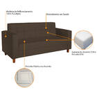 Sofá 2 Lugares Denver Suede Marrom - Amarena Móveis