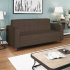 Sofá 2 Lugares Denver Suede Marrom - Amarena Móveis