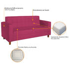Sofá 2 Lugares Denver Suede Pink - Amarena Móveis
