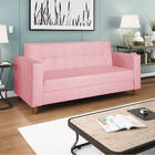 Sofá 2 Lugares Denver Suede Rosa Bebê - Amarena Móveis