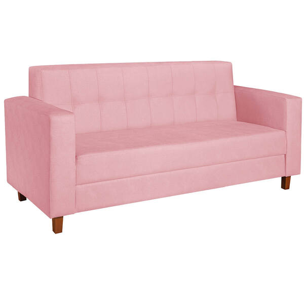 Sofá 2 Lugares Denver Suede Rosa Bebê - Amarena Móveis