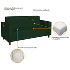 Sofá 2 Lugares Denver Suede Verde - Doce Sonho Móveis