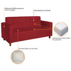 Sofá 2 Lugares Denver Suede Vermelho - Amarena Móveis