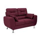 Sofá 2 Lugares Denver Suede Vinho