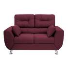 Sofá 2 Lugares Denver Suede Vinho