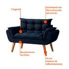 Sofá 2 Lugares Dock Linho Azul Marinho