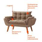 Sofá 2 Lugares Dock Linho Bege