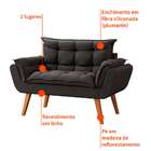 Sofá 2 Lugares Dock Linho Grafite