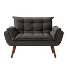 Sofá 2 Lugares Dock Linho Grafite