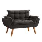 Sofá 2 Lugares Dock Linho Grafite