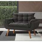 Sofá 2 Lugares Dock Linho Grafite