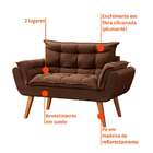 Sofá 2 Lugares Dock Suede Marrom