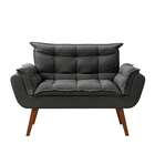 Sofá 2 Lugares Dock Velosuede Grafite