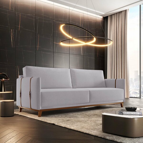 Sofá 2 Lugares Dubai Linho 1,56m Cinza