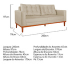 Sofá 2 Lugares Dubai Suede - Amarena Móveis - Bege