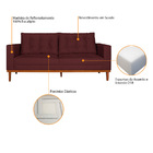 Sofá 2 Lugares Dubai Suede - Amarena Móveis - Bordô